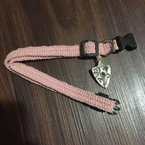 Hemp Pet Collar Pink with Charm-Brand New!